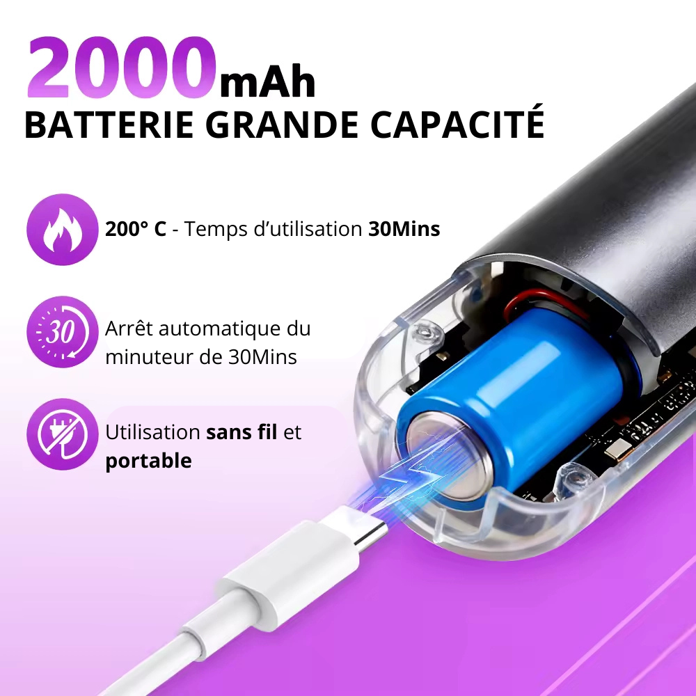 Brosse lissante sans fil